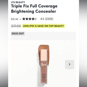 LYS Beauty Triple Fix Full Coverage Brightening Concealer - TN6